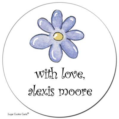 Sugar Cookie Gift Stickers - Blue Petals Sugar Cookie Gift Stickers - Blue Petals